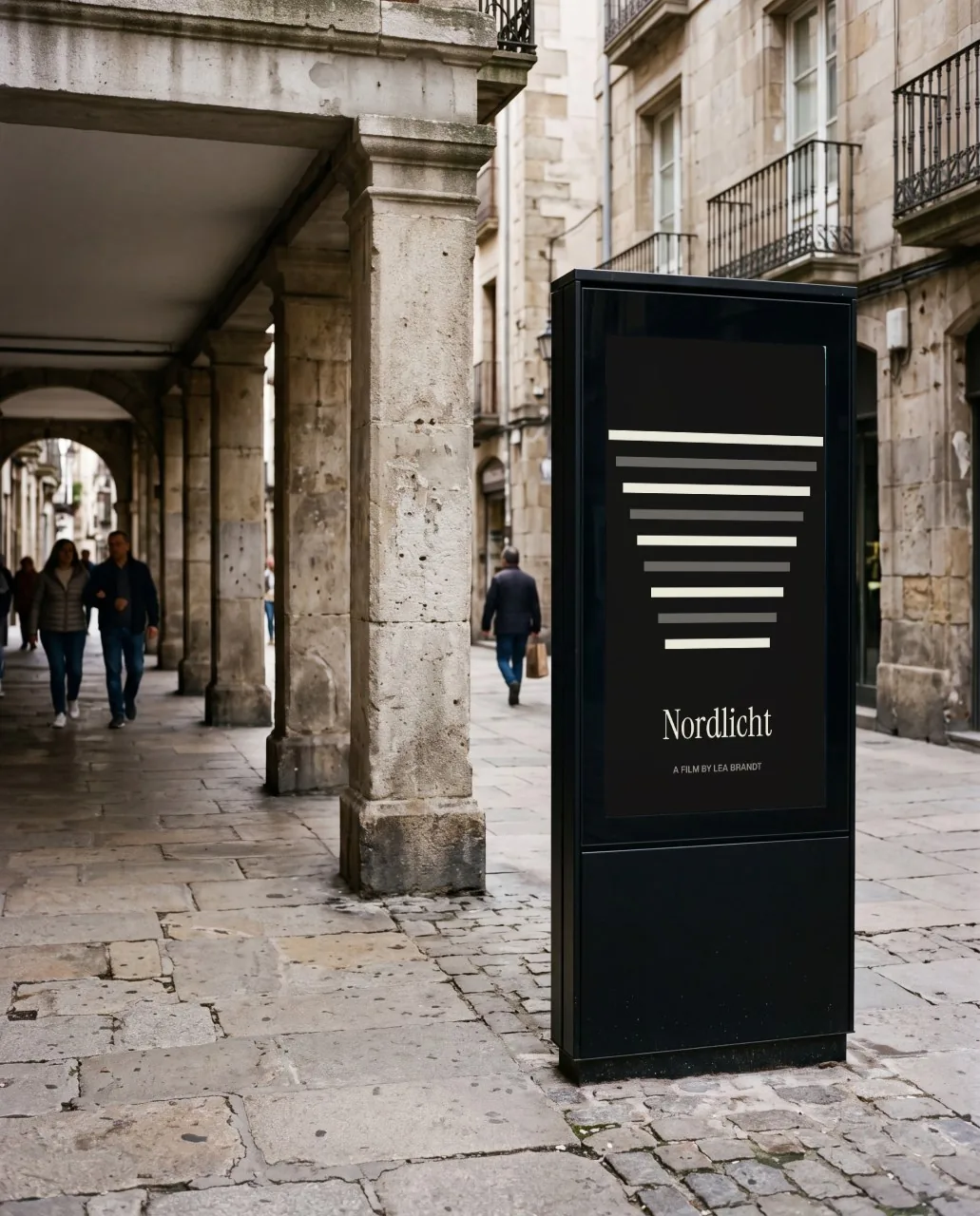 Mockup: Columna informativa urbana