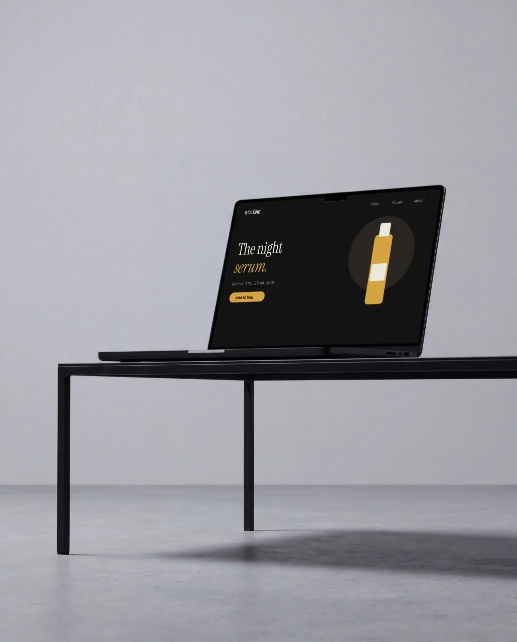 Mockup: Notebook visto de baixo