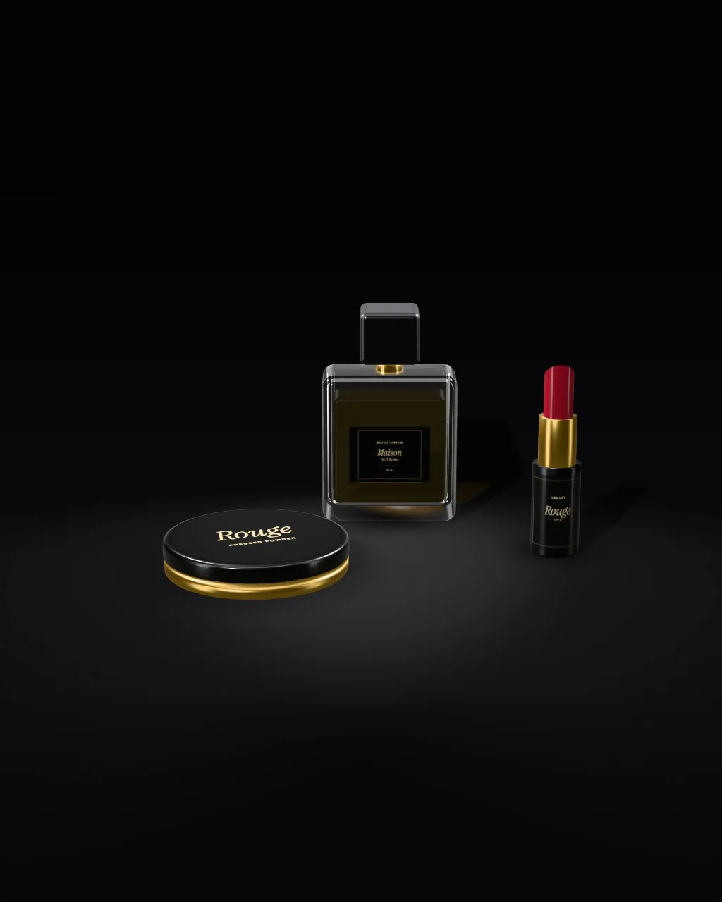 Beauty set · Black mockup