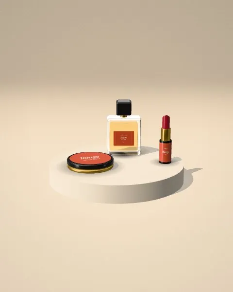Beauty set · Sand plinth mockup