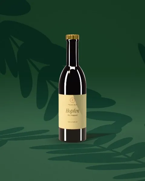 Beer bottle · Forest green · front mockup