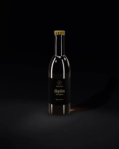Beer bottle · Black · 3/4 mockup