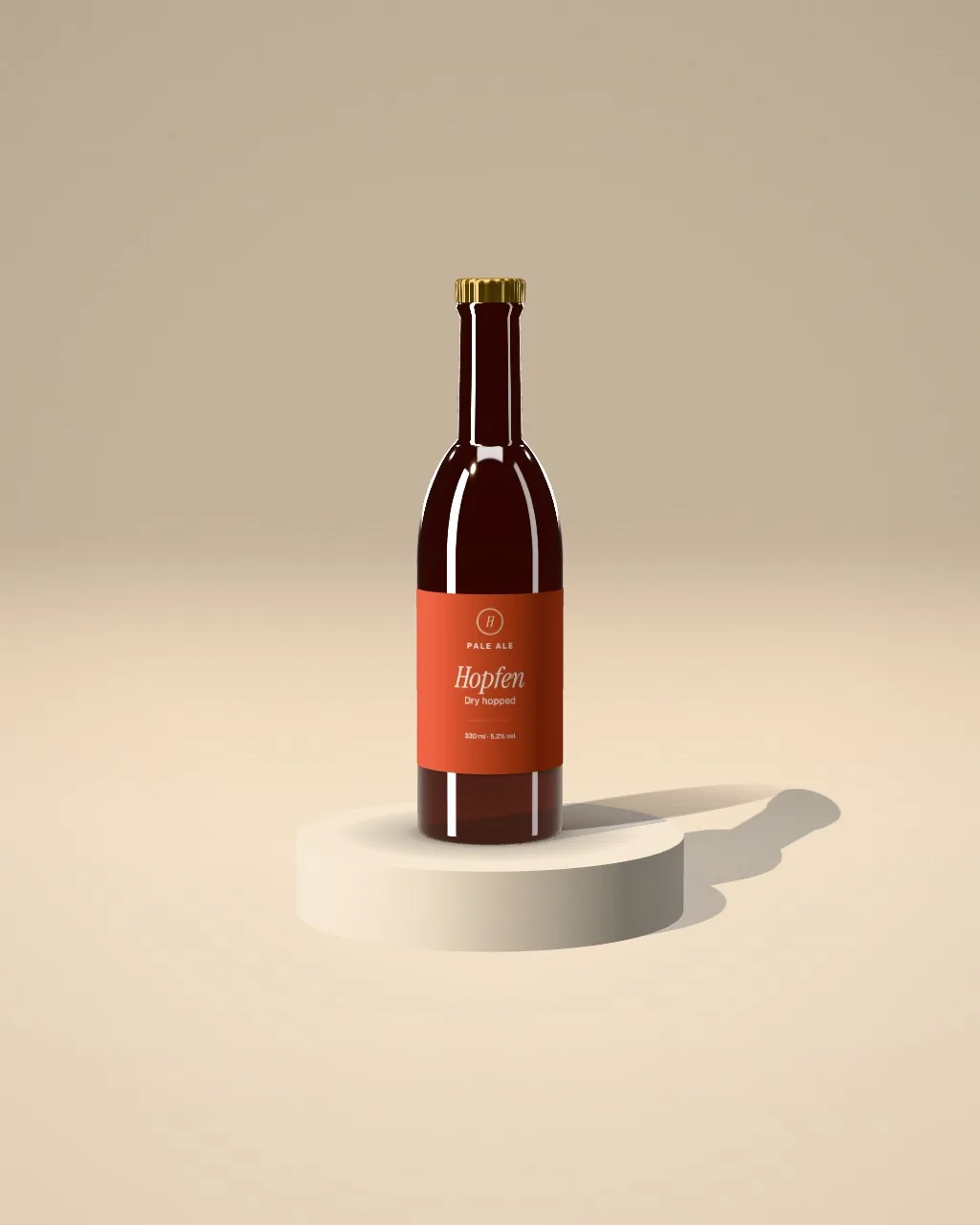 Beer bottle · Sand plinth · front mockup