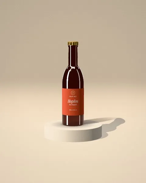 Beer bottle · Sand plinth · front mockup
