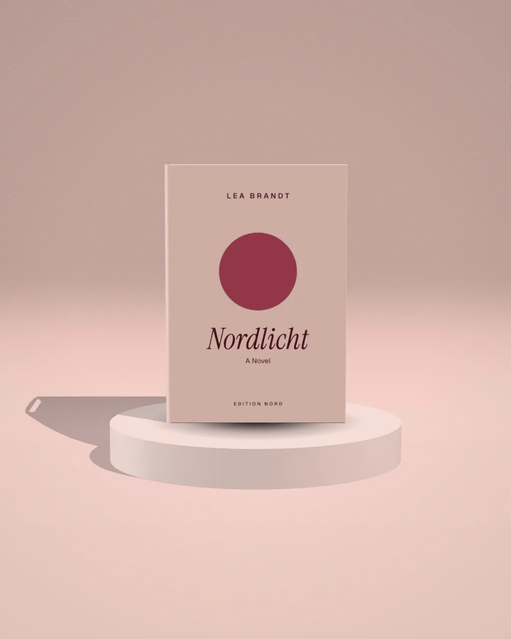 Hardcover book · Blush plinth · front mockup
