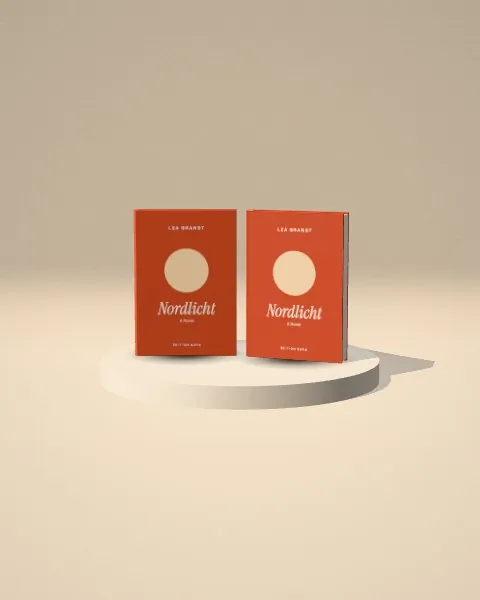 Book duo · Sand plinth mockup