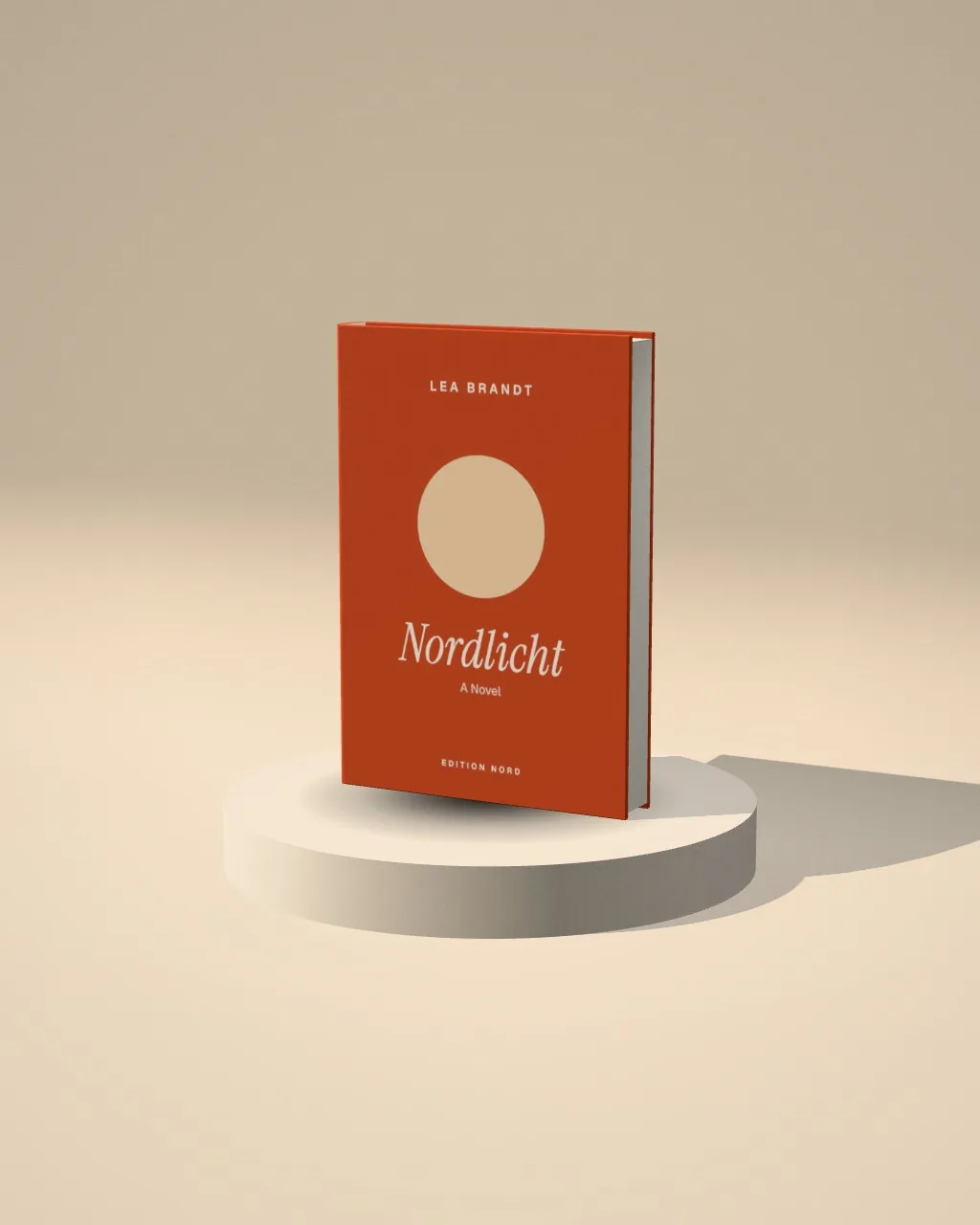 Hardcover book · Sand plinth · 3/4 mockup