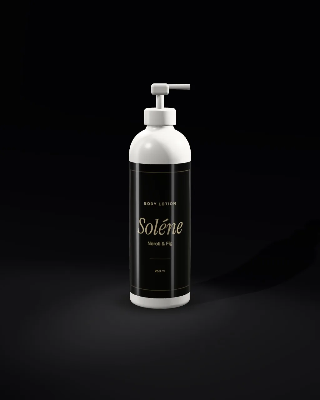 Pump bottle · Black · 3/4 mockup