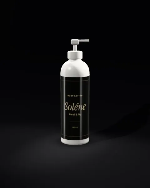 Pump bottle · Black · 3/4 mockup