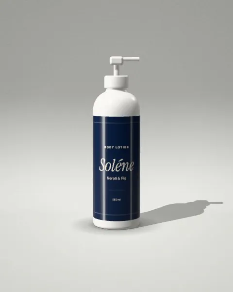 Pump bottle · Light studio · front mockup