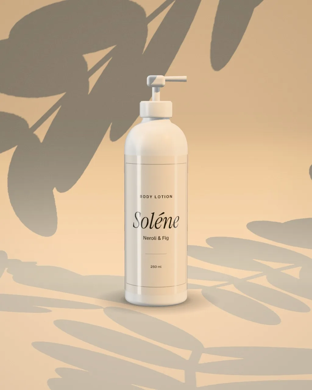 Pump bottle · Sunlight · front mockup