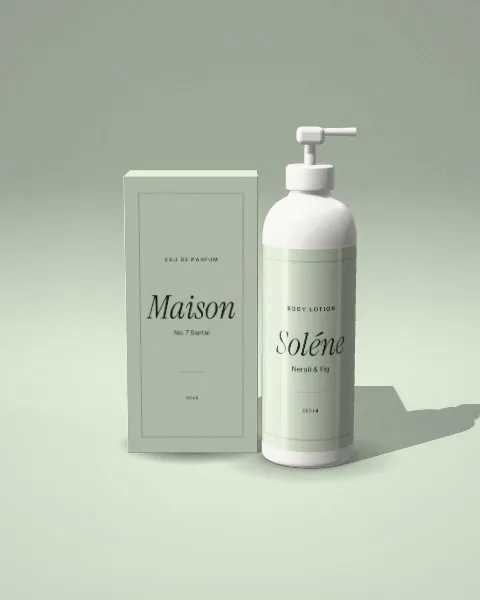 Box + bottle · Sage mockup