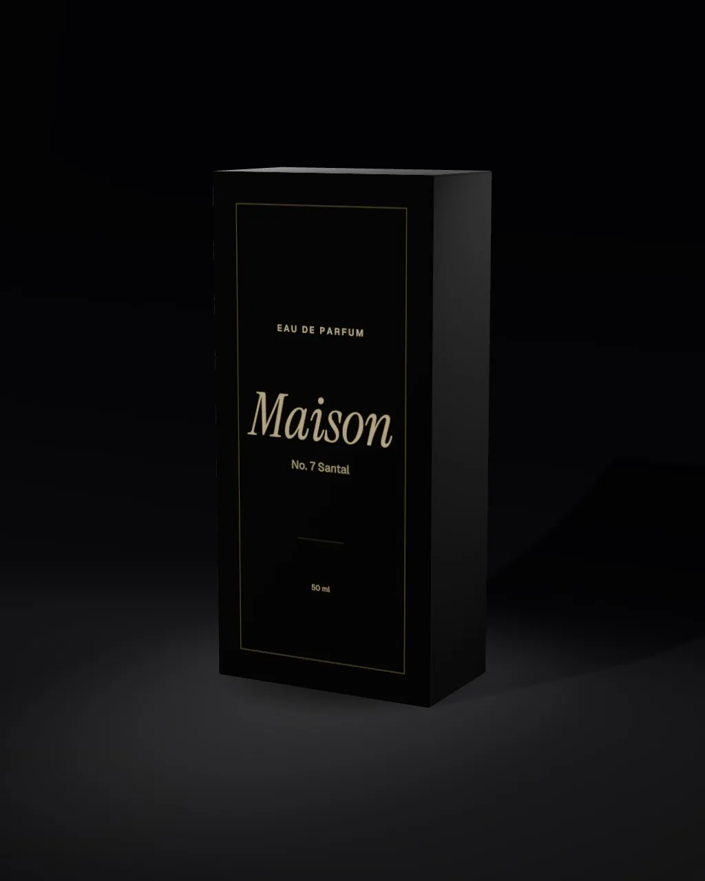 Folding box · Black · 3/4 mockup