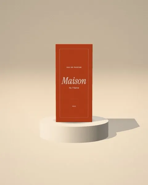 Folding box · Sand plinth · front mockup