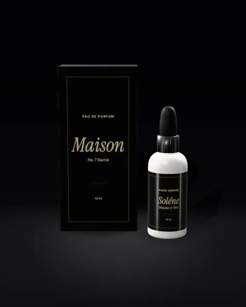 Box + serum · Black mockup