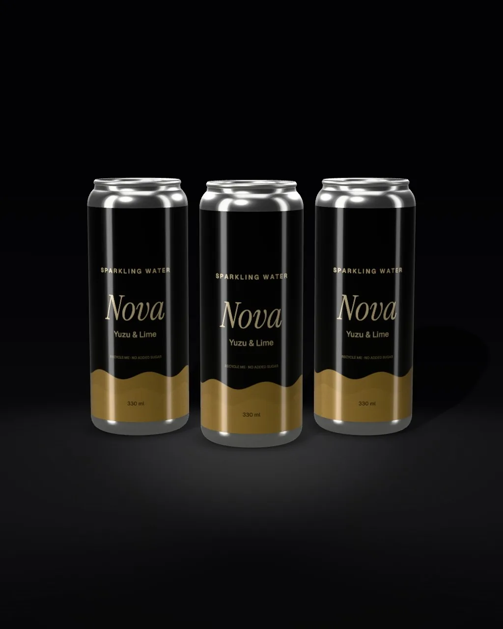 Can trio · Black mockup