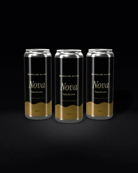 Can trio · Black mockup