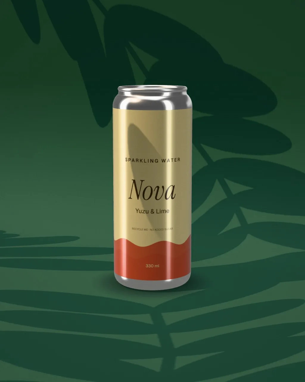 Slim can · Forest green · 3/4 mockup