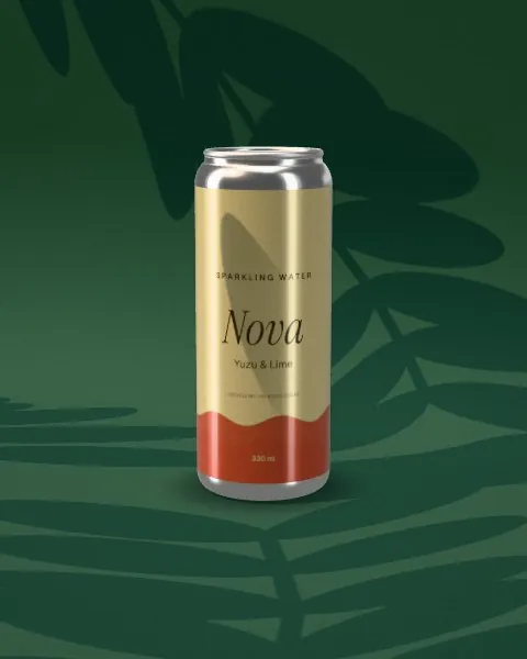 Slim can · Forest green · 3/4 mockup