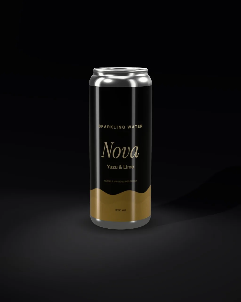 Slim can · Black · 3/4 mockup