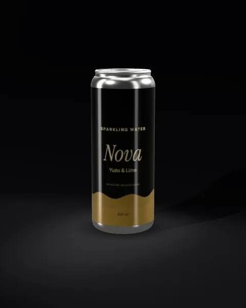 Slim can · Black · 3/4 mockup