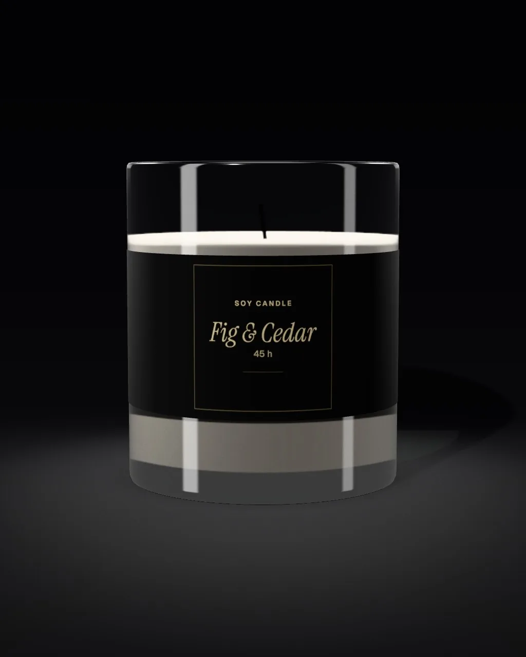 Scented candle · Black · front mockup