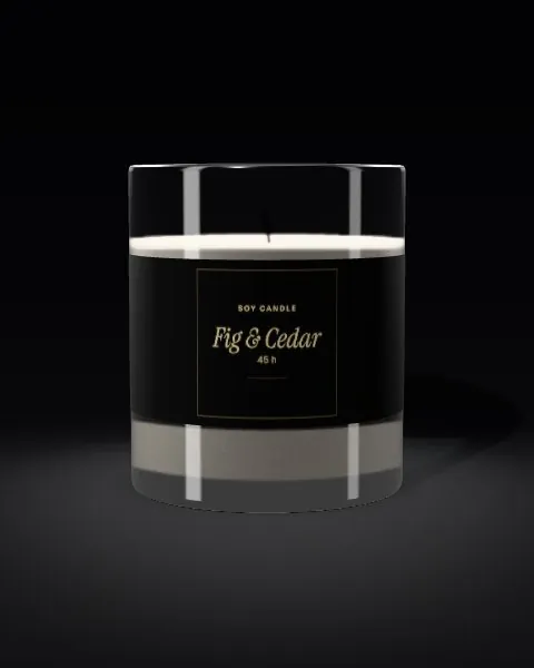 Scented candle · Black · front mockup