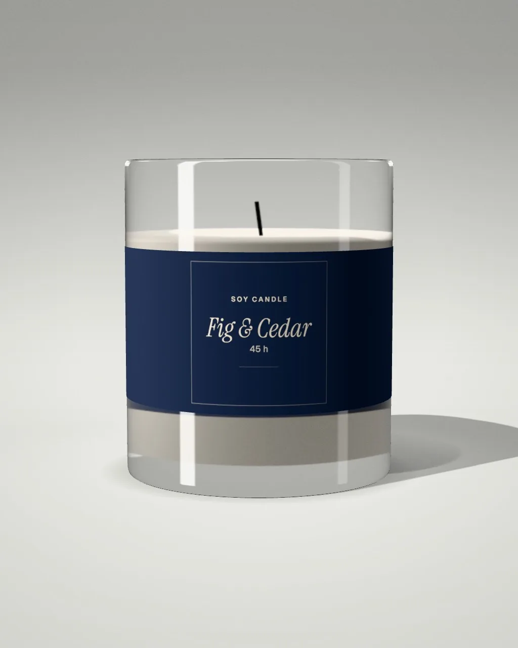 Scented candle · Light studio · front mockup
