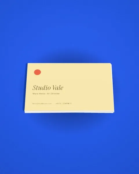 Business cards · Cobalt · from above mockup
