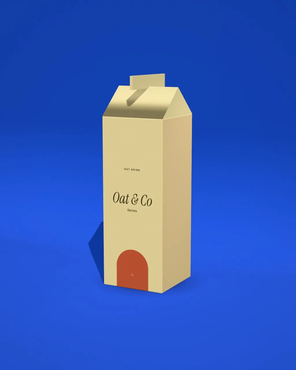 Drink carton · Cobalt · 3/4 mockup