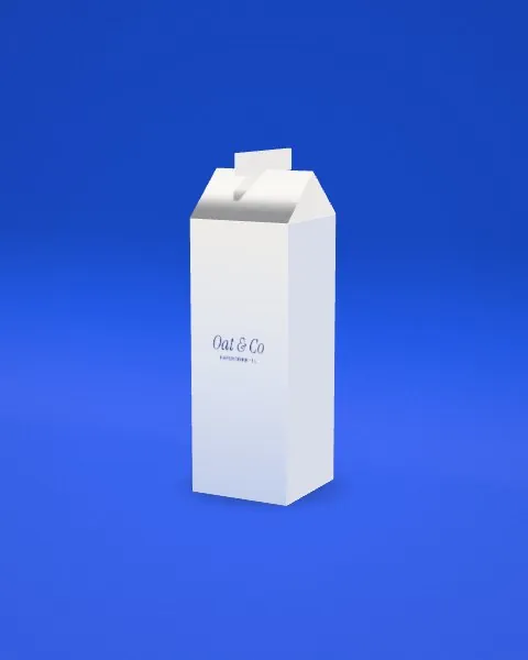 Drink carton · Cobalt · 3/4 mockup