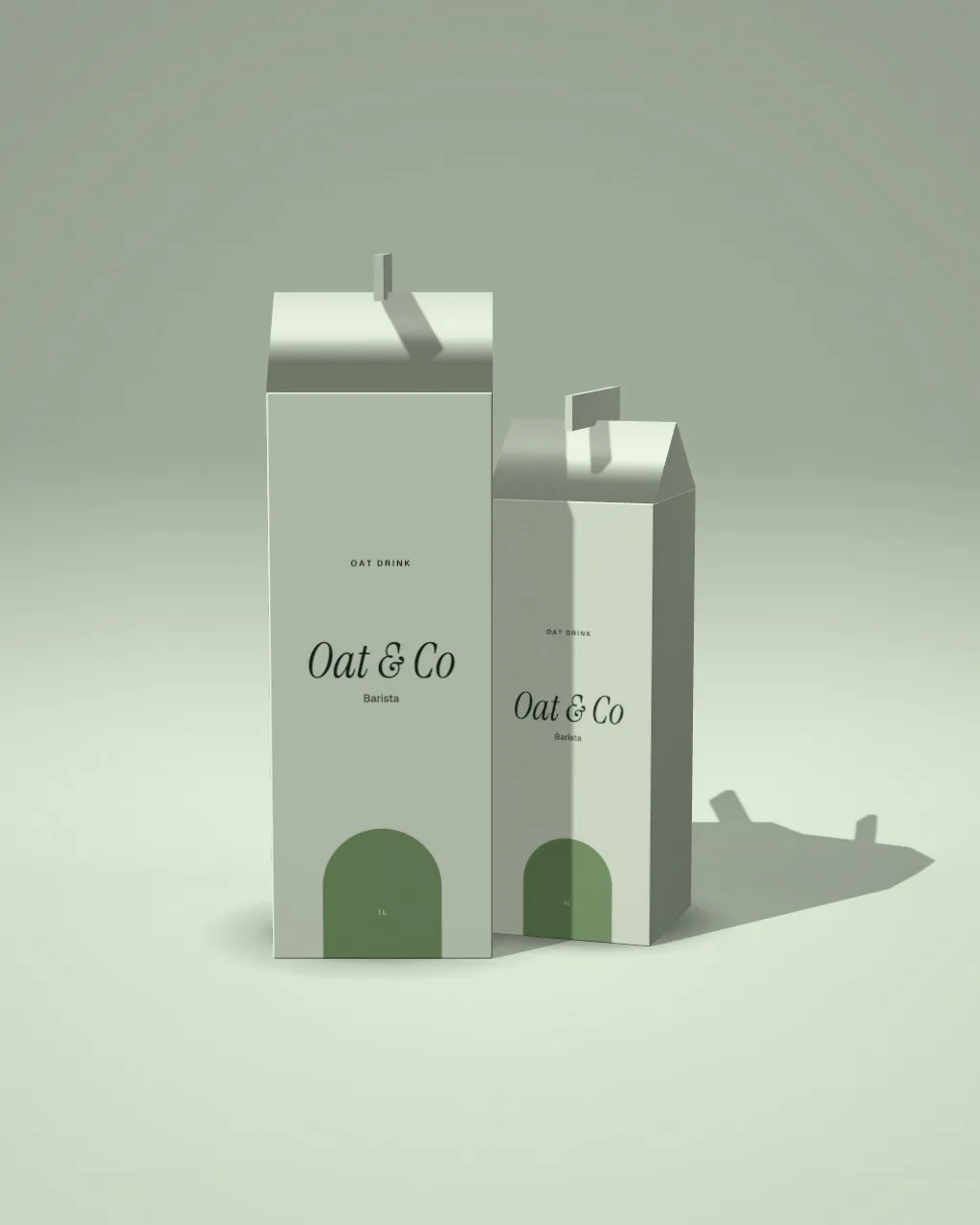 Carton duo · Sage mockup