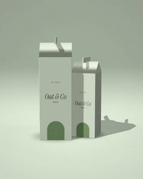 Carton duo · Sage mockup