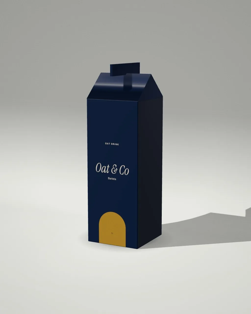 Drink carton · Light studio · 3/4 mockup