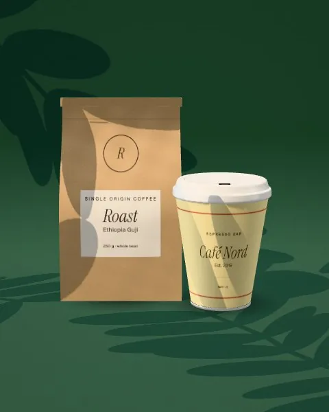 Coffee set · Forest green mockup