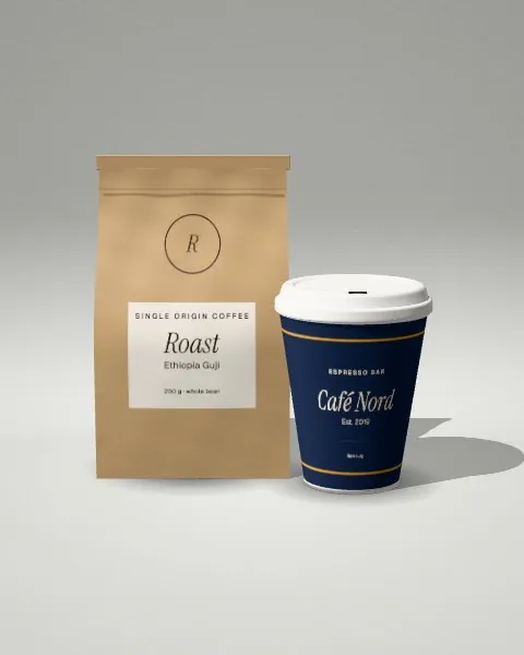 Coffee set · Light studio mockup