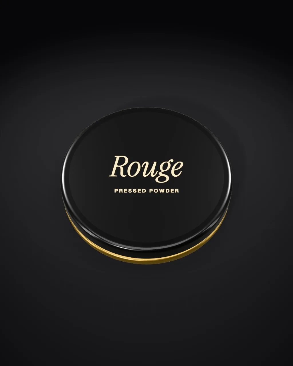 Powder compact · Black · from above mockup
