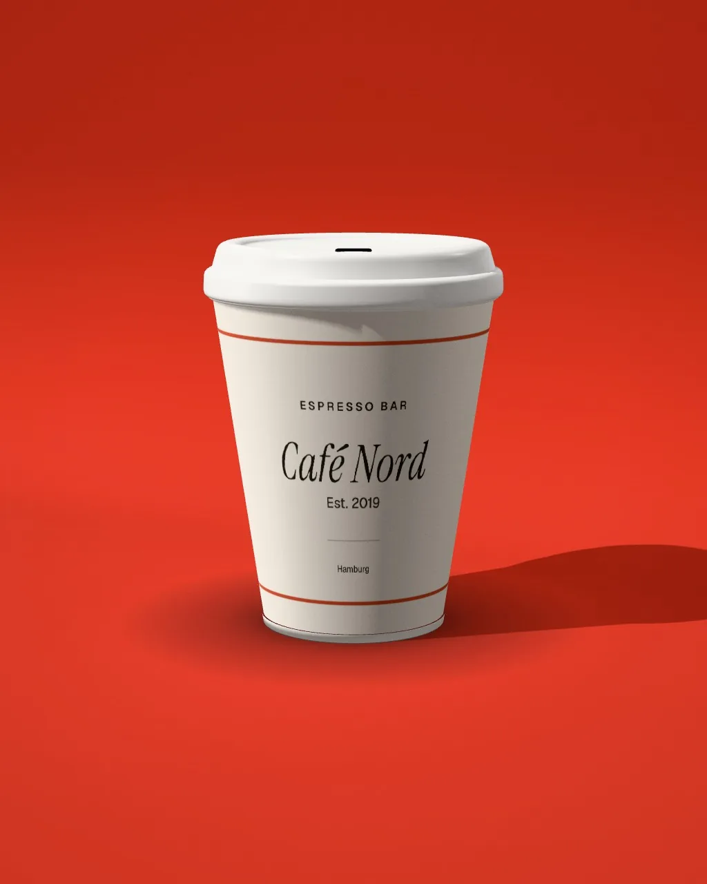 Coffee cup · Red · 3/4 mockup