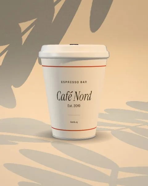 Coffee cup · Sunlight · front mockup
