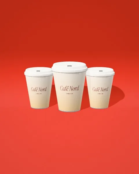 Cup trio · Red mockup