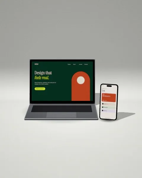 Device set · Light studio mockup