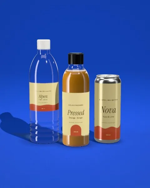 Drinks set · Cobalt mockup