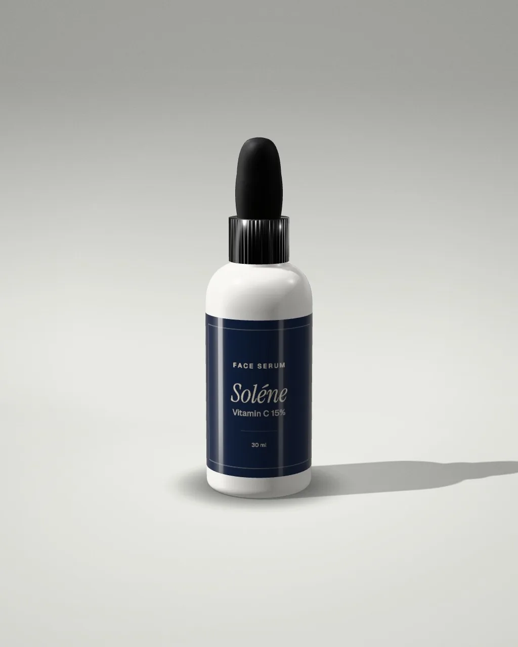 Serum bottle · Light studio · 3/4 mockup