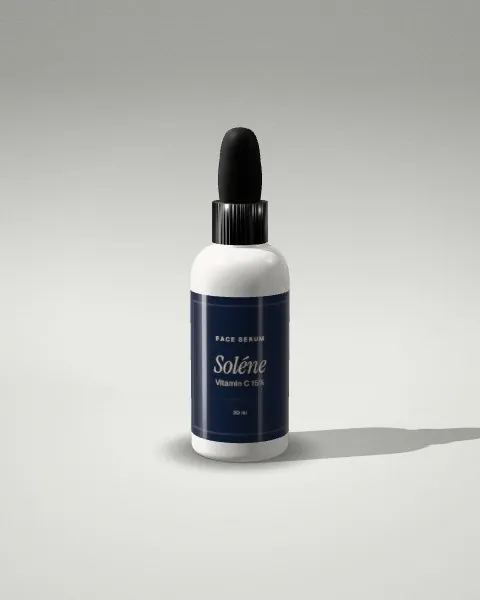 Serum bottle · Light studio · 3/4 mockup