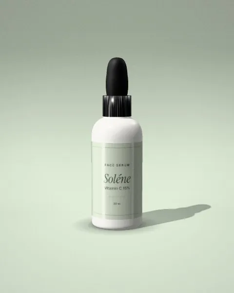 Serum bottle · Sage · front mockup