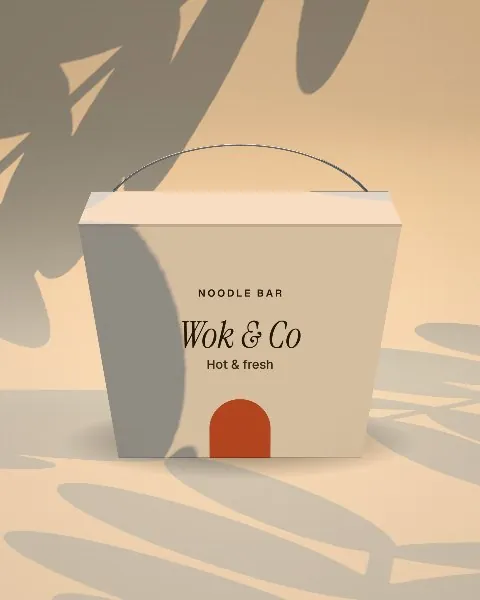 Takeaway box · Sunlight · front mockup