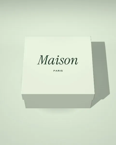 Gift box with lid · Sage · from above mockup