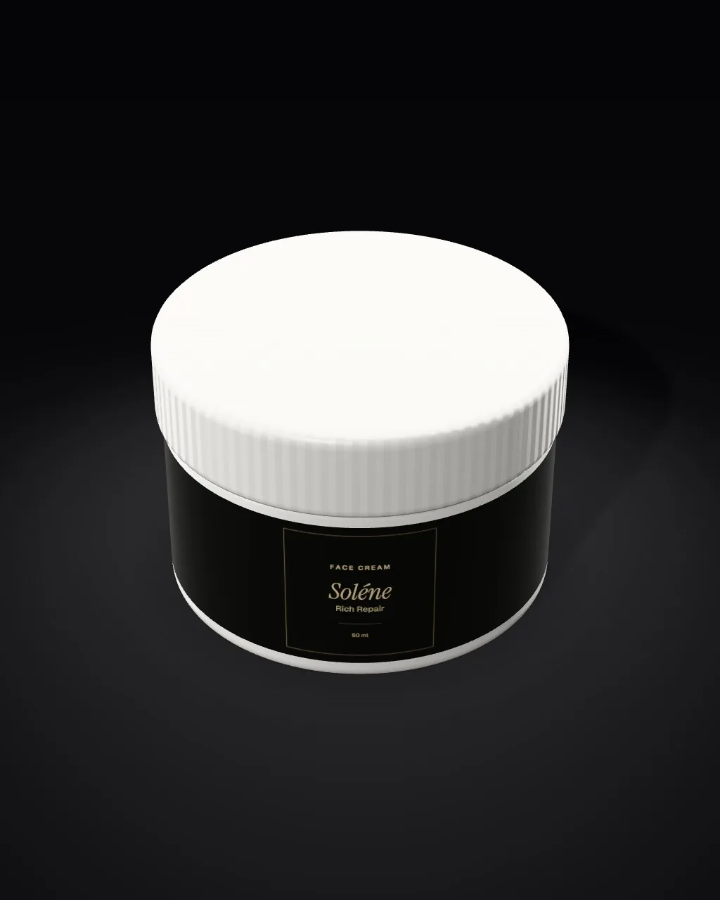 Cream jar · Black · from above mockup