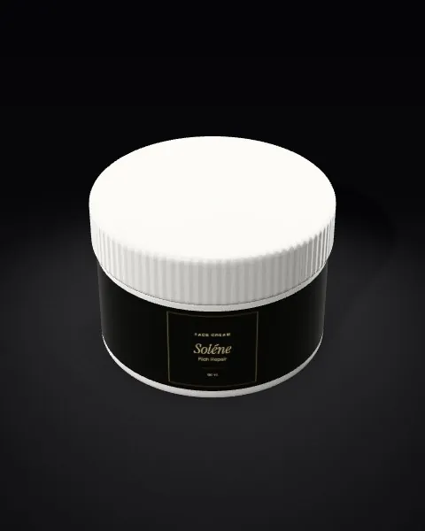 Cream jar · Black · from above mockup