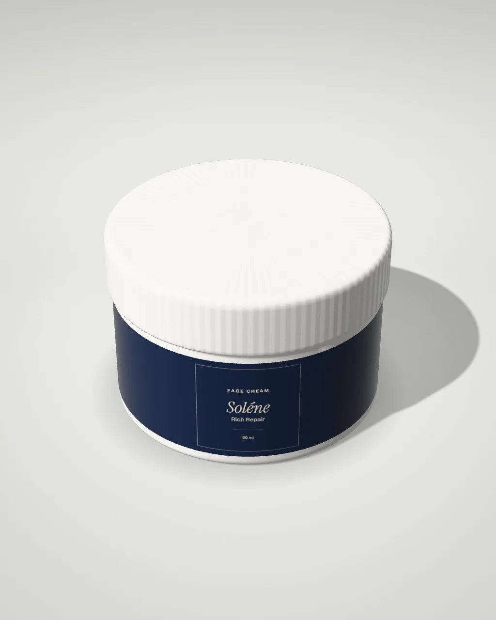 Cream jar · Light studio · from above mockup
